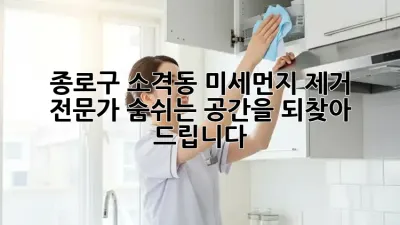 종로구 소격동 미세먼지 제거 전문가, 숨쉬는 공간을 되찾아 드립니다!